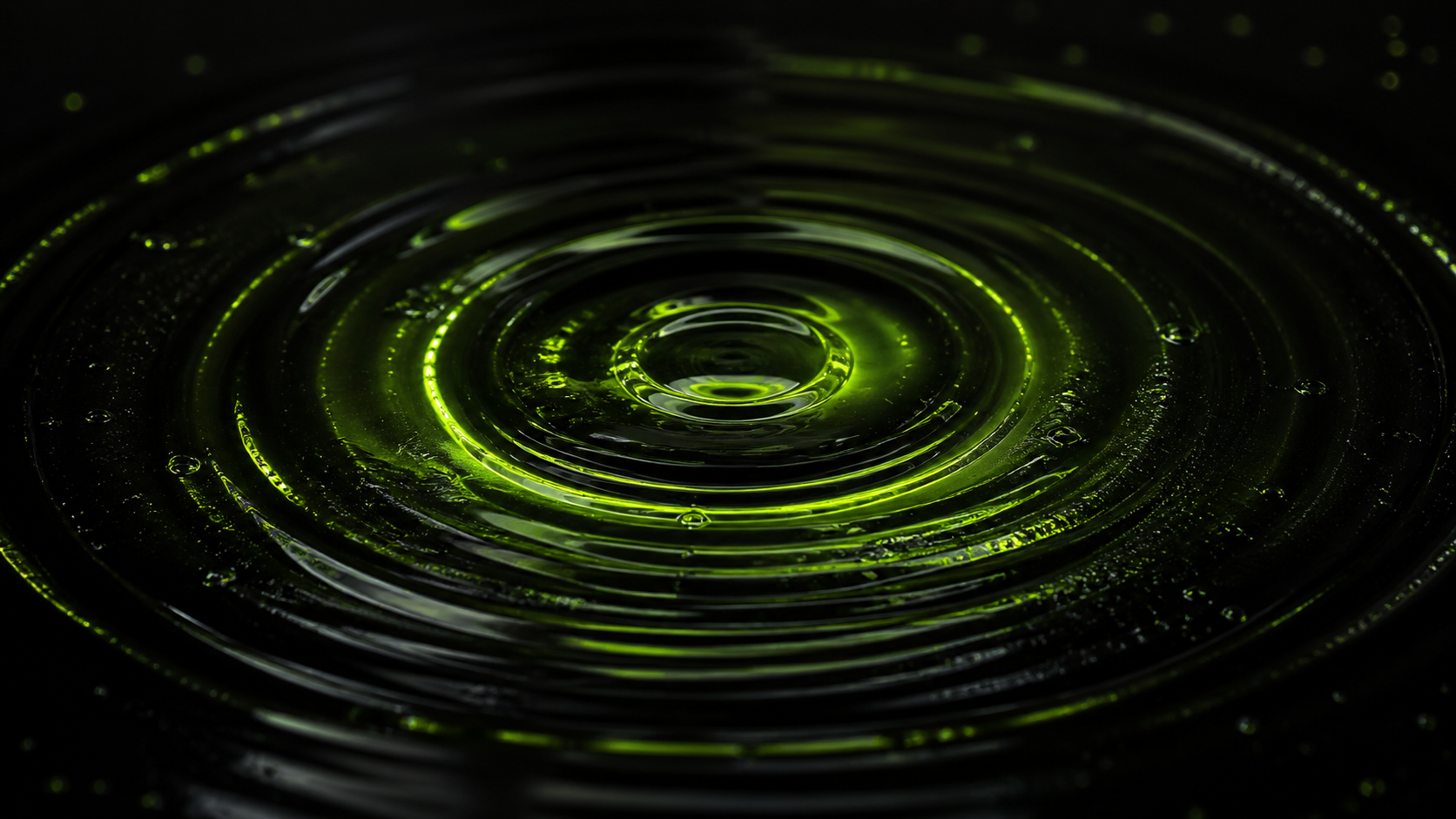 Ondes vertes révélant une vibration sonore